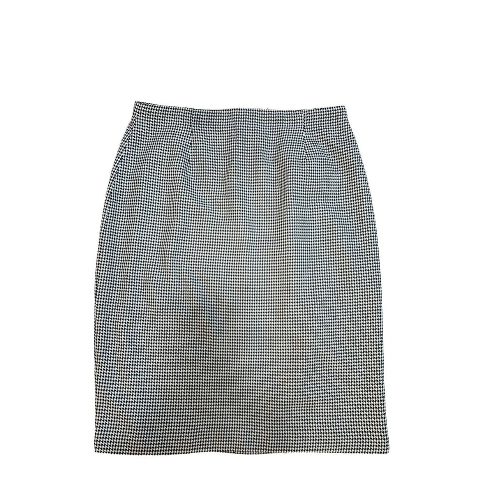 Spiegel Vintage Gray Houndstooth Pencil Skirt Plus Size 18T Tall